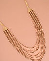 Manyavar Men Golden and Brown Beaded Layered Mala