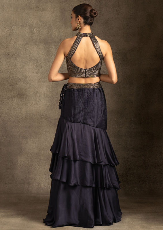 Twamev Women Elegant Indigo Blue Lehenga