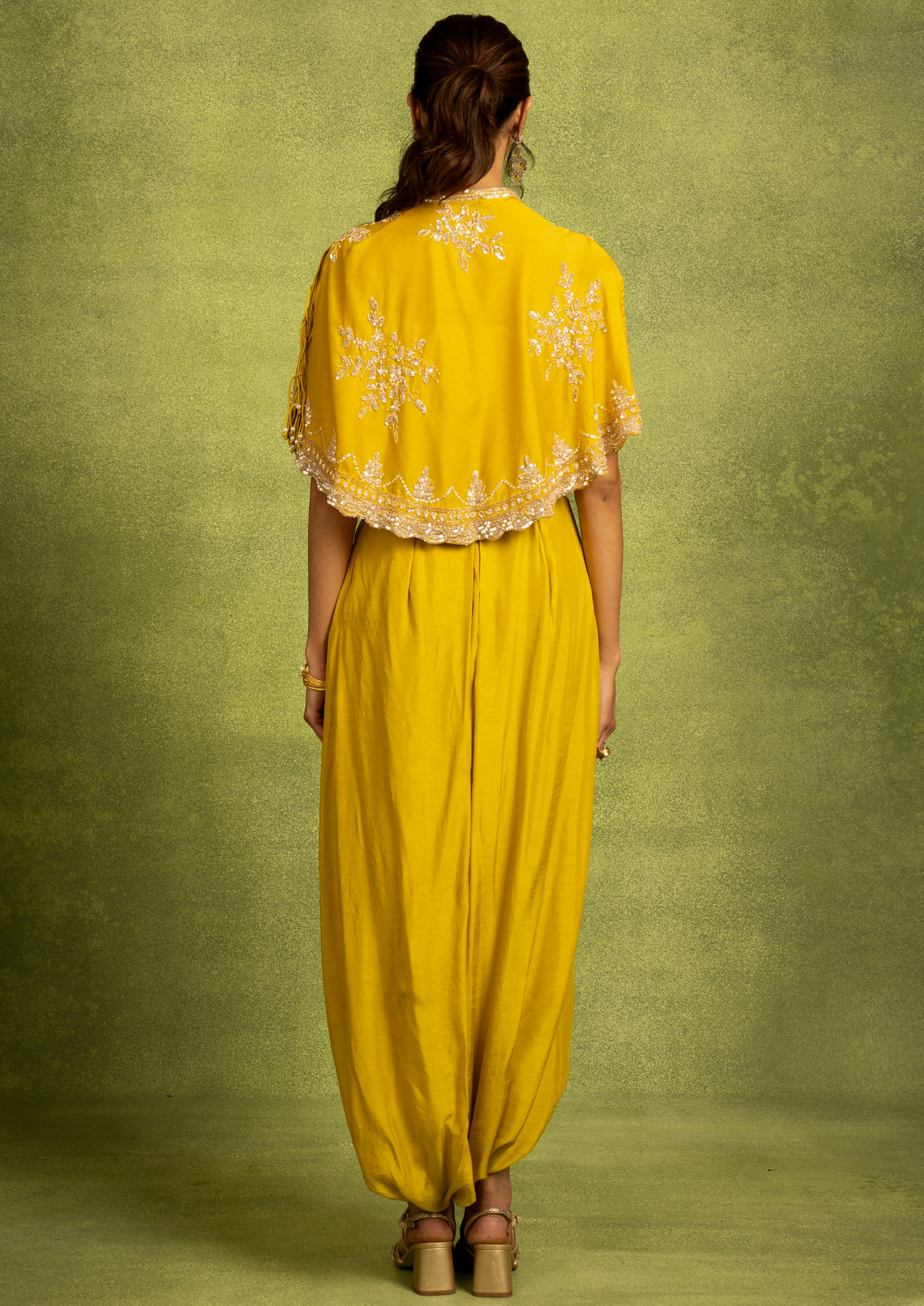 Twamev Women Emerald Ensemble Indo Western