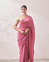 Pink Stone Embellished Saree image number 0