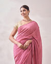 Pink Stone Embellished Saree image number 1