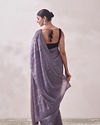 Mohey Women Lilac Stone Embellished Saree