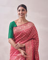 alt message - Mohey Women Rani Pink Patterned Saree image number 1