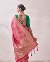 Mohey Women Rani Pink Patterned Saree