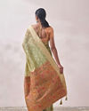 Light Green Zari Weaved Saree image number 2