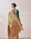 Mohey Women Classy Pista Patterned Saree