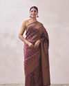 Berry Wine Patterned Saree