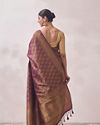Berry Wine Patterned Saree image number 2