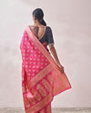 Mohey Women Splashy Pink Patterned Saree