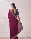 alt message - Mohey Women Deep Wine Patterned Saree image number 2