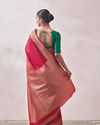 alt message - Mohey Women Rani Pink Patterned Saree image number 2