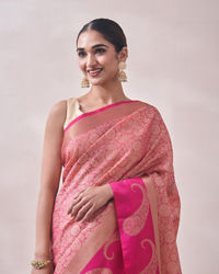 Mohey Women Rani Zari Weaved Saree
