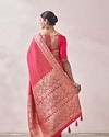 alt message - Mohey Women Rani Pink Patterned Saree image number 2