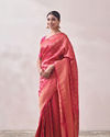 Mohey Women Rani Pink Patterned Saree