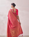 Rani Pink Patterned Saree image number 2