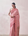 alt message - Mohey Women Light Pink Patterned Saree image number 0