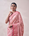 alt message - Mohey Women Light Pink Patterned Saree image number 1