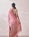Mohey Women Light Pink Patterned Saree