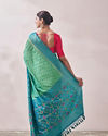 Light Green Booti Work Saree image number 2