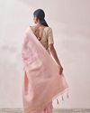 Mohey Women Light Pink Printed Saree