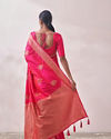 Rani Pink Patterned Saree image number 2