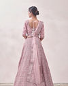 Fairy Tale Pink Triangular Patterned Bridal Lehenga image number 3