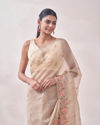 Mohey Women Classy Mauve Patterned Saree image number 1