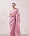 alt message - Mohey Women Classy Purple Patterned Saree image number 0