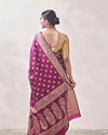 Mohey Women Berry Wine Patterned Saree