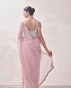 alt message - Mohey Women Aqua Pink Patterned Saree image number 2