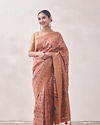 alt message - Mohey Women Classy Pink Patterned Saree image number 0