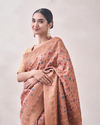 alt message - Mohey Women Classy Pink Patterned Saree image number 1