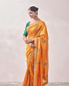 alt message - Mohey Women Mustard Yellow Saree image number 3