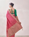 Dark Pink Zari Embroidered Saree image number 2