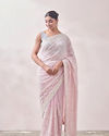 Light Pink Self Embroidered Saree