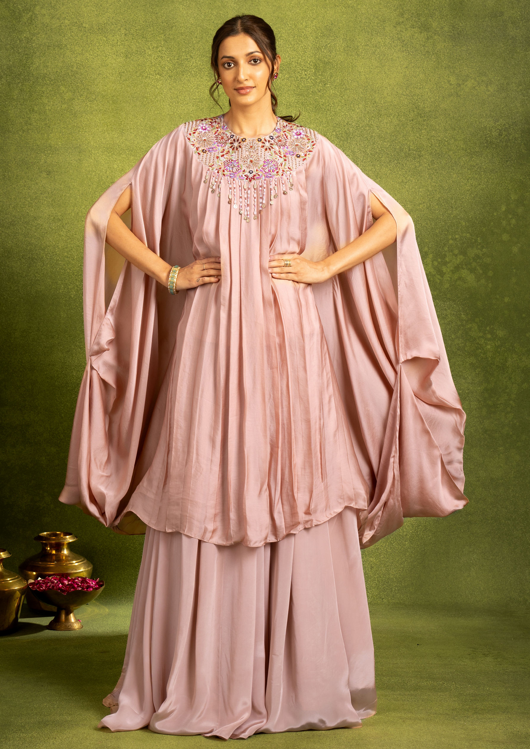 Twamev Women Peach Radiance Indo Western