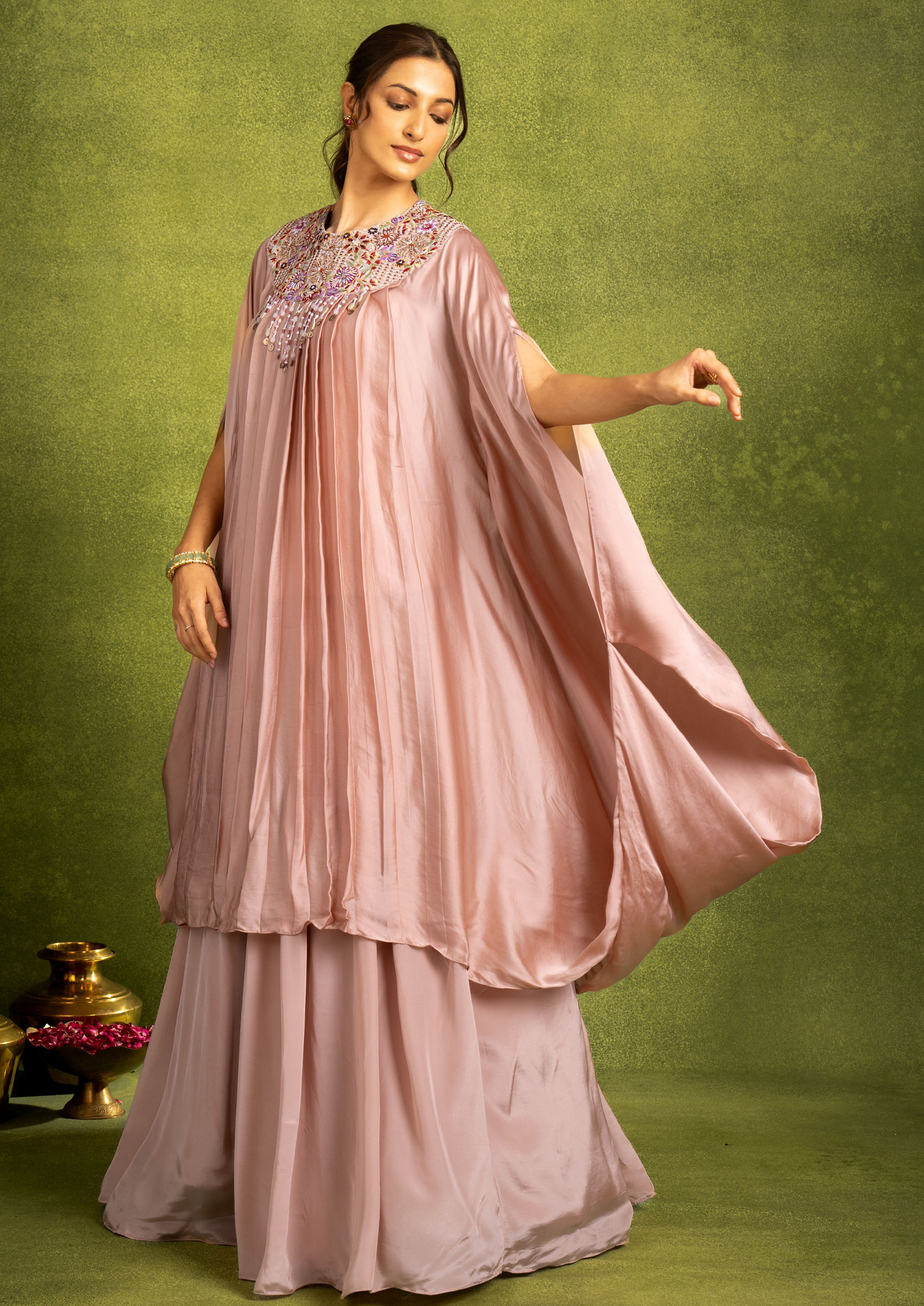 Twamev Women Peach Radiance Indo Western