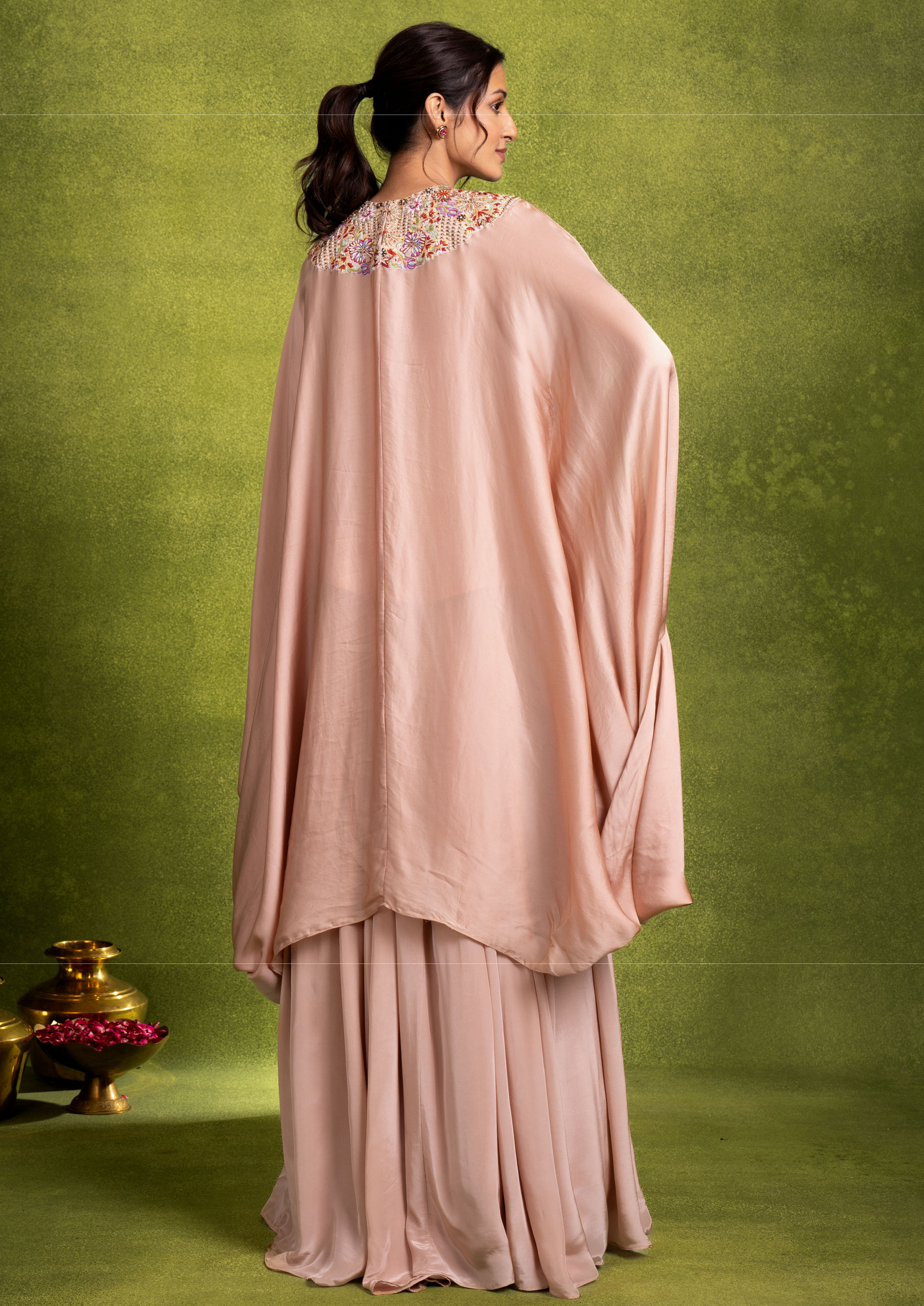 Twamev Women Peach Radiance Indo Western