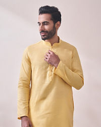 Manyavar Men Classy Yellow Kurta Set