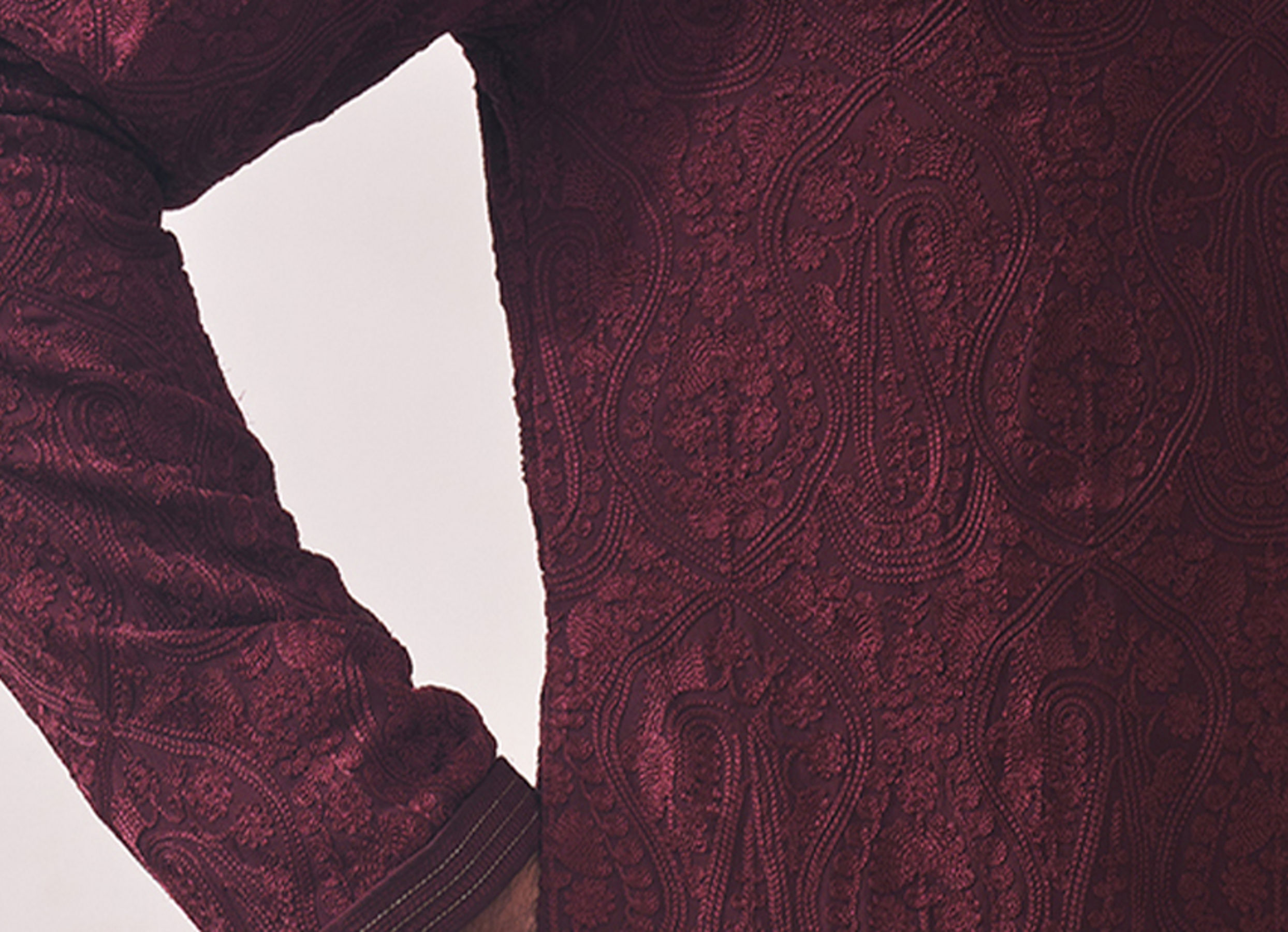 Twamev Men Berry Wine Kurta Set