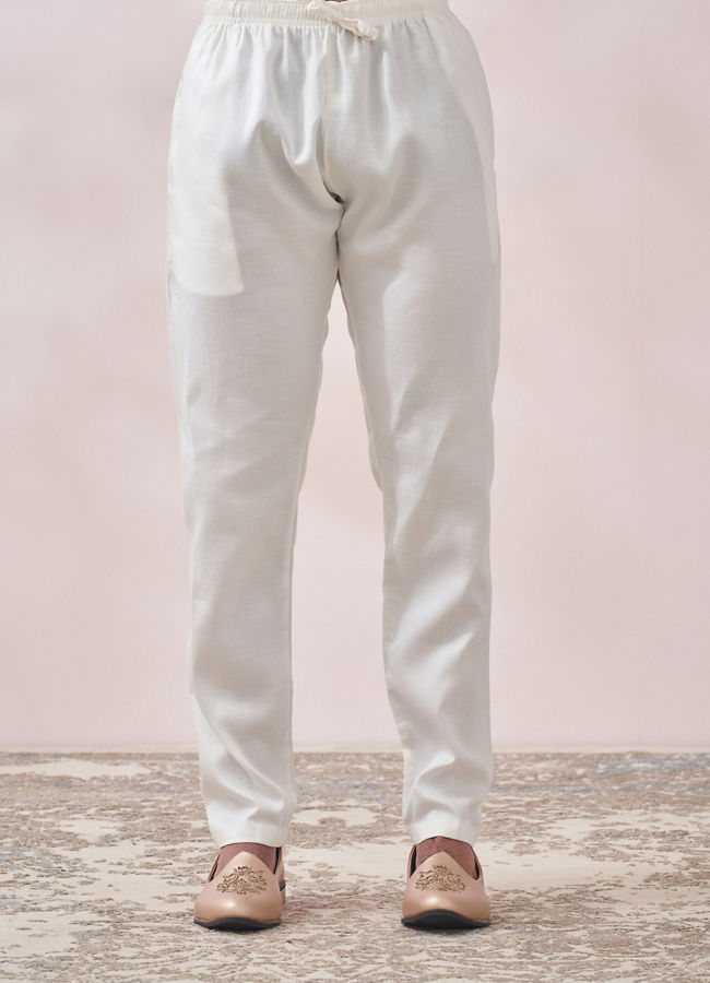 Off White Kurta Set image number 3