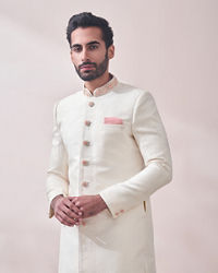 Manyavar Men Plush Off White Sherwani