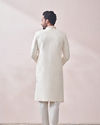 alt message - Manyavar Men Plush Off White Sherwani image number 2