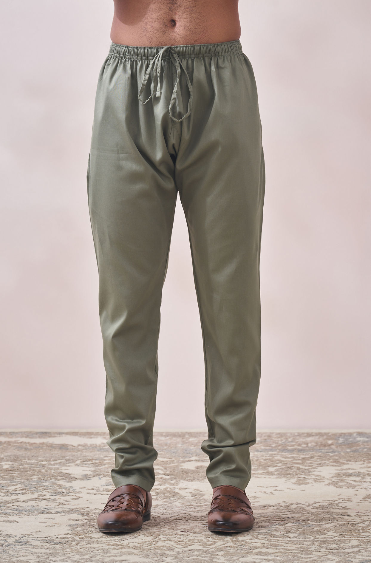 Manyavar Men Moss Green Kurta Set