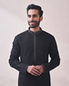 Midnight Black Chikanakri Kurta Set