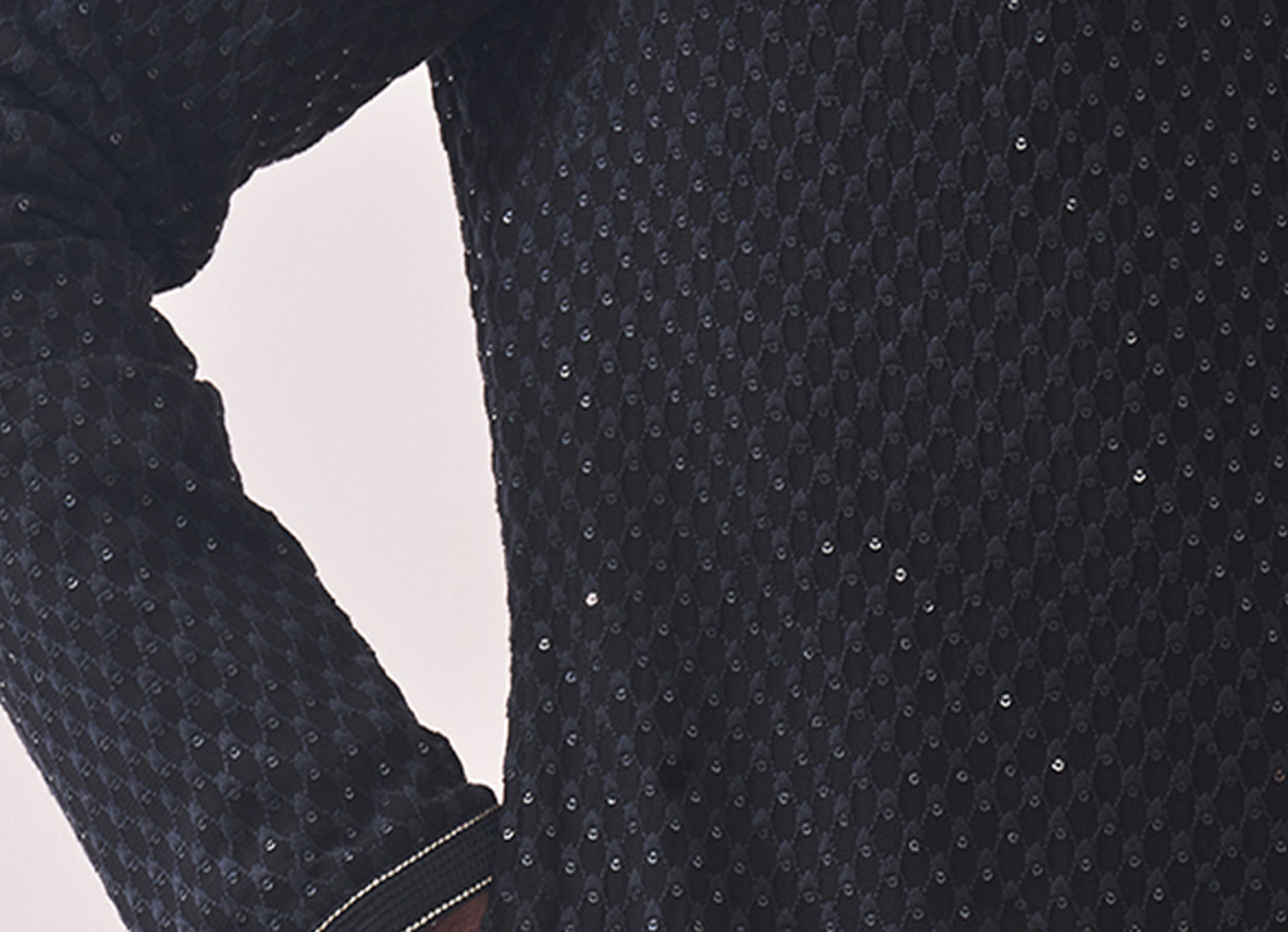 Twamev Men Midnight Black Chikanakri Kurta Set