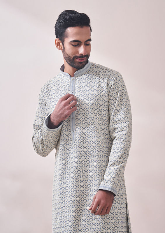 Twamev Men Luxe Cream Kurta Set