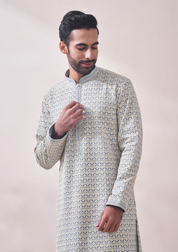 Twamev Men Luxe Cream Kurta Set