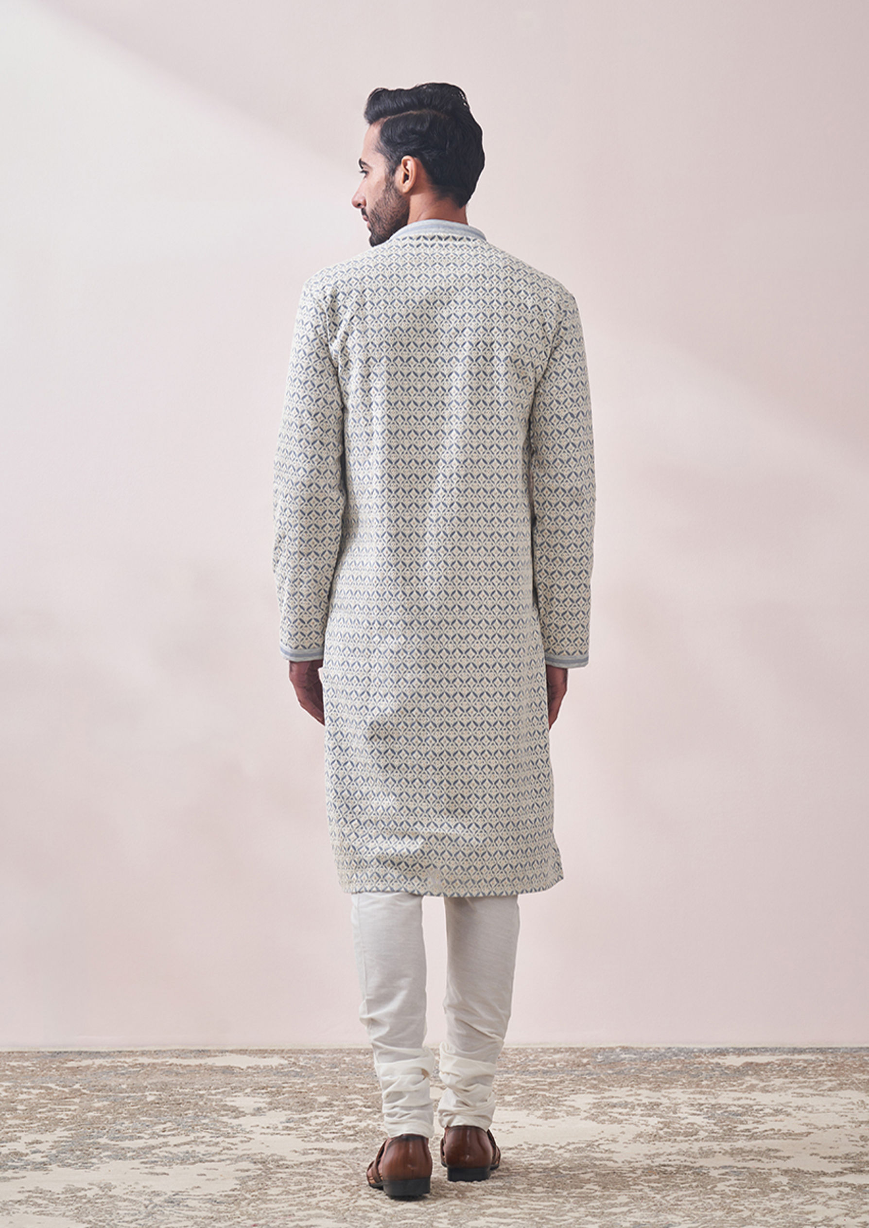 Twamev Men Luxe Cream Kurta Set