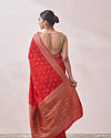 Red Zari Weaved Saree image number 2
